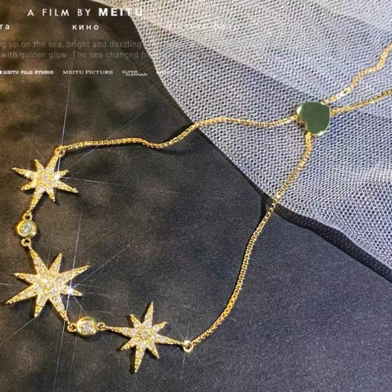 Tuochen Jewelry Fashion New Design 18k/14k/10k Gold Diamond Star Collection Braceleg